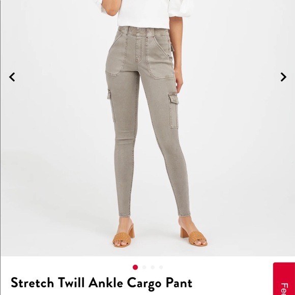 Spanx stretch twill ankle cargo pant Petite - Picture 1 of 8